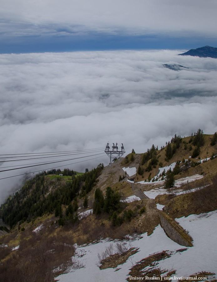 Stanserhorn Cabrio - cabina de teleférico de dos pisos