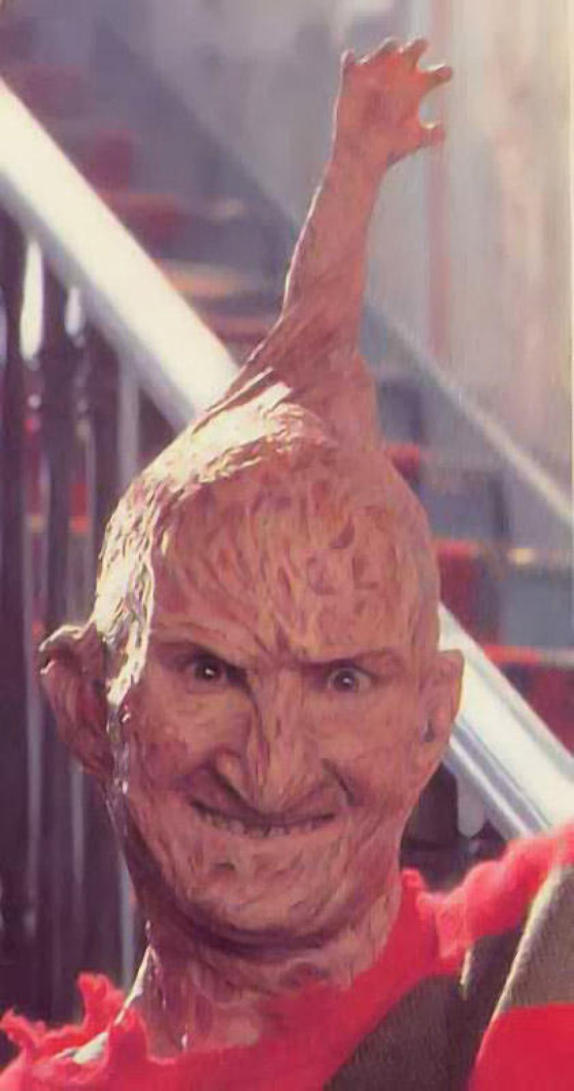 Stills from the filming of A Nightmare on Elm Street