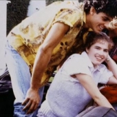 Stills from the filming of A Nightmare on Elm Street