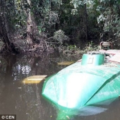 Submarino de cocaína: un submarino para el transporte de drogas fue encontrado en Colombia