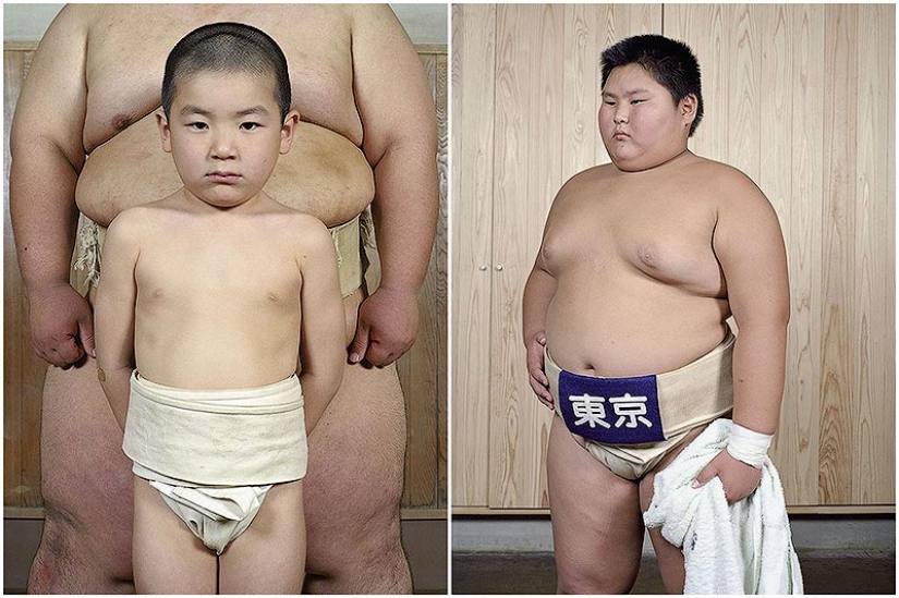 Sumo wrestlers in their youth Sumo wrestlers in their youth
