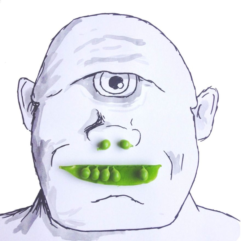 Super fun illustrations with common objects Super fun illustrations with common objects