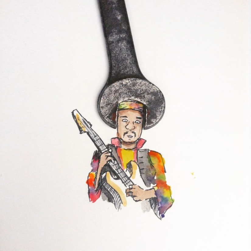 Super fun illustrations with common objects Super fun illustrations with common objects