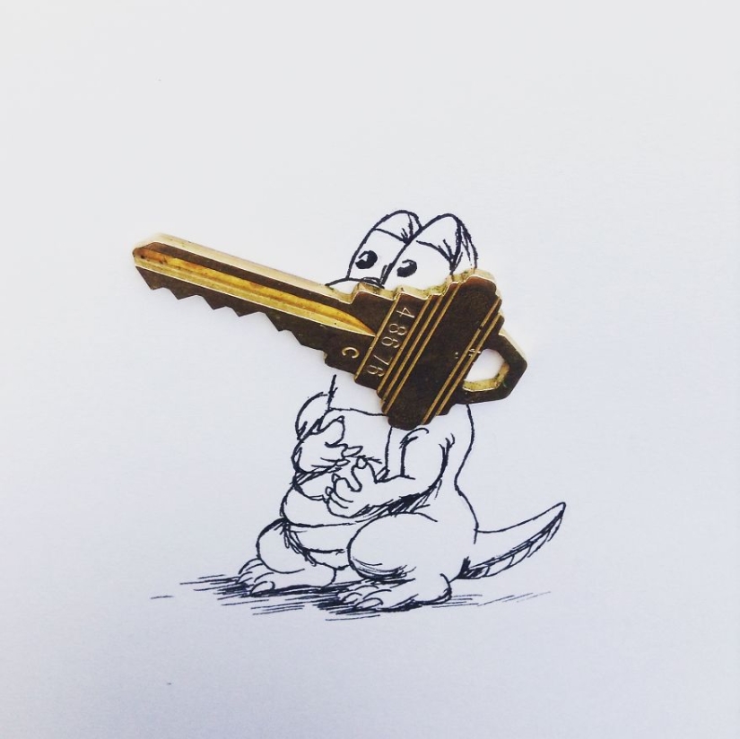 Super fun illustrations with common objects Super fun illustrations with common objects