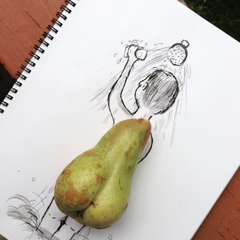 Super fun illustrations with common objects Super fun illustrations with common objects