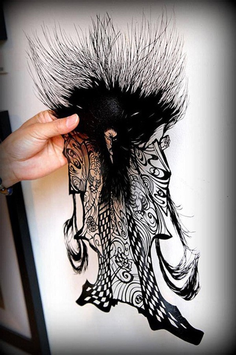 Tallado en papel por el artesano japonés Akira Nagaya