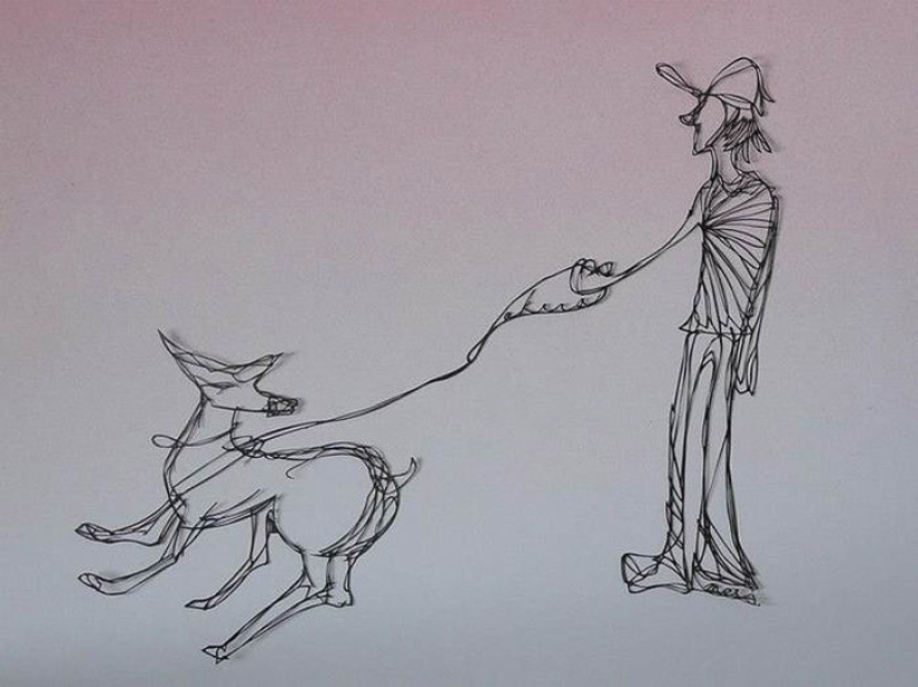 Tallado en papel por el artesano japonés Akira Nagaya