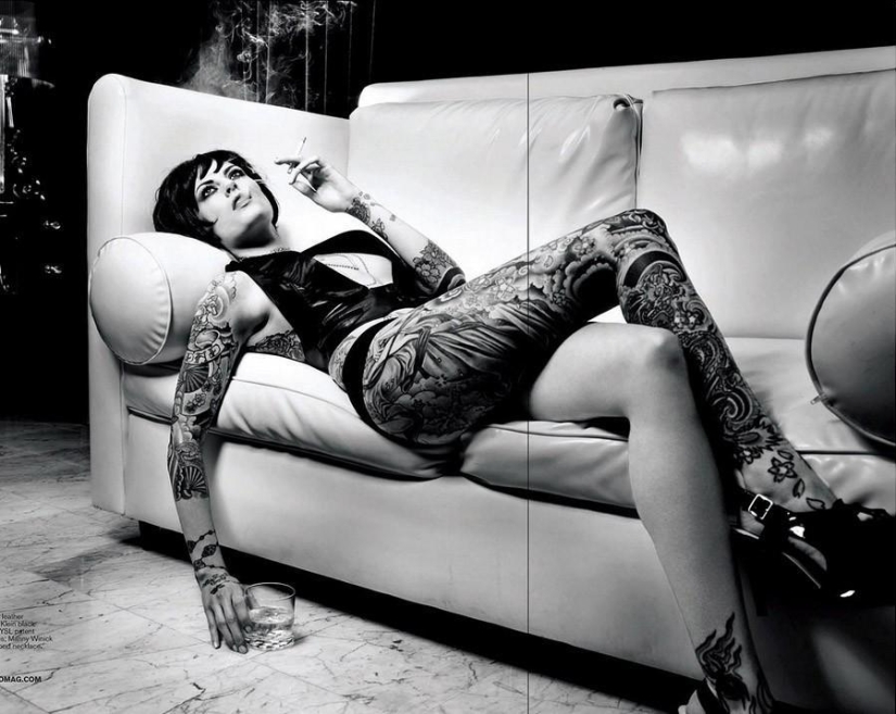 Tatuaje como arte: chicas increíblemente pintadas