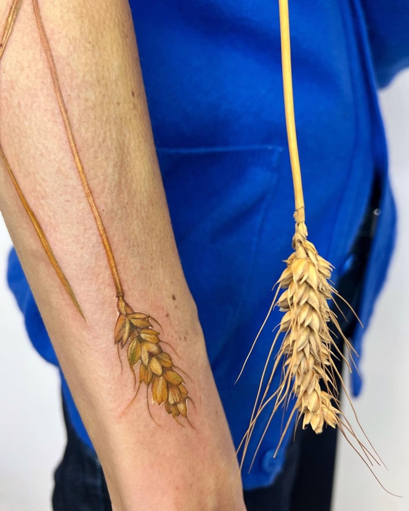 Tatuajes increíbles que no se pueden distinguir de las plantas vivas