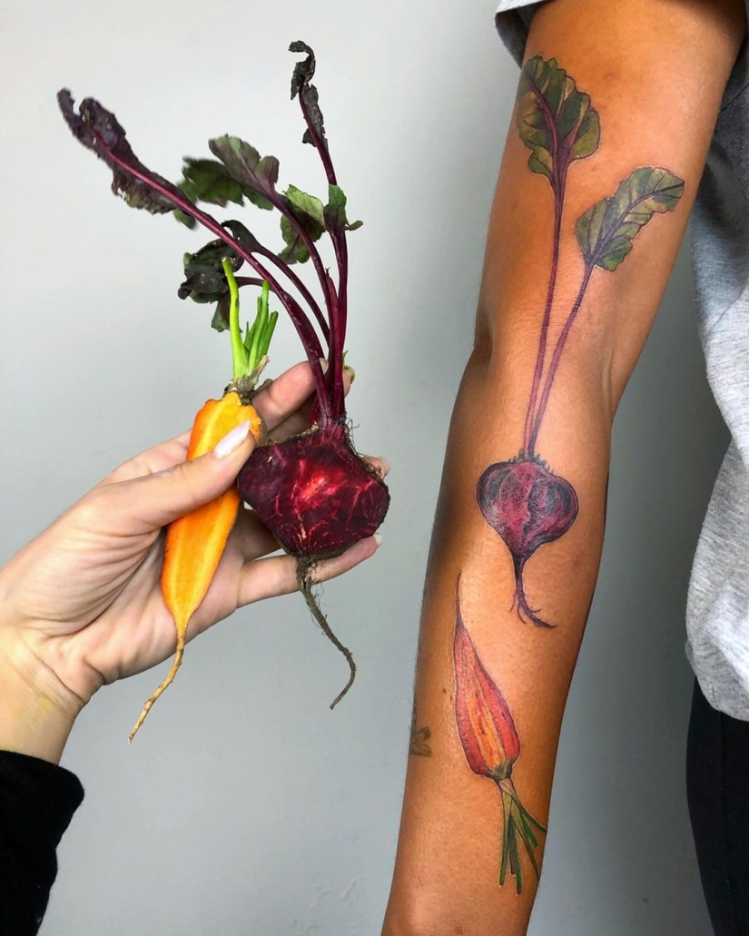 Tatuajes increíbles que no se pueden distinguir de las plantas vivas