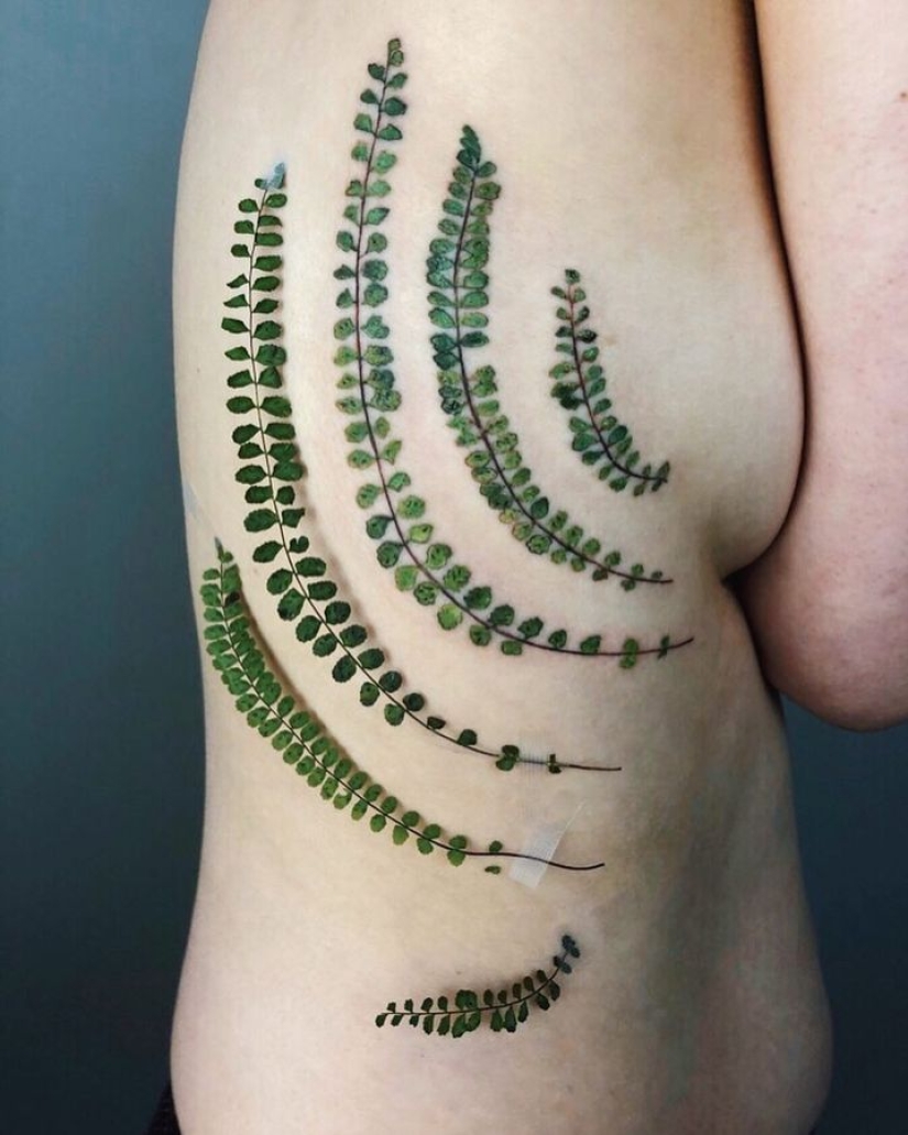 Tatuajes increíbles que no se pueden distinguir de las plantas vivas
