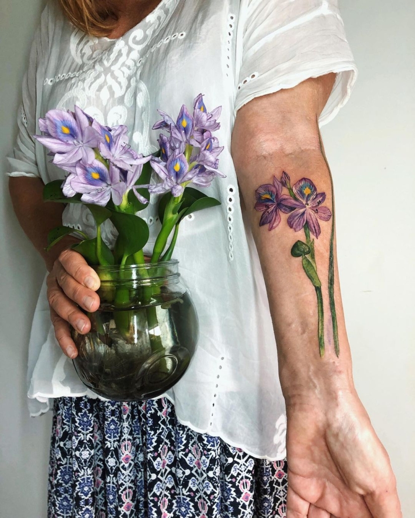 Tatuajes increíbles que no se pueden distinguir de las plantas vivas