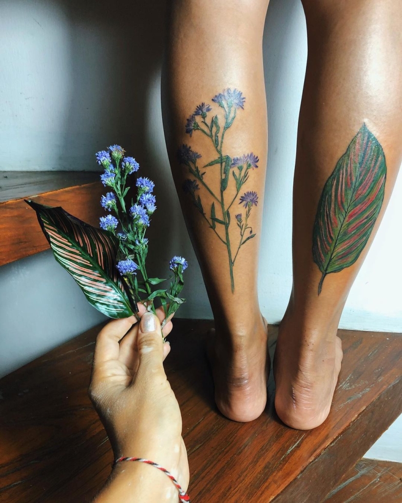 Tatuajes increíbles que no se pueden distinguir de las plantas vivas
