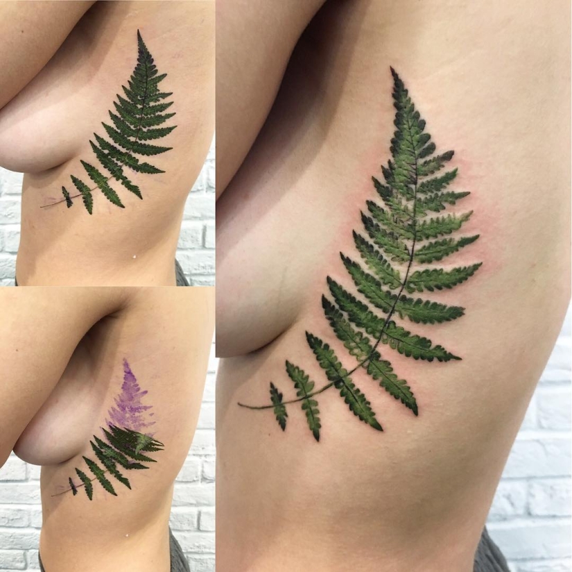 Tatuajes increíbles que no se pueden distinguir de las plantas vivas