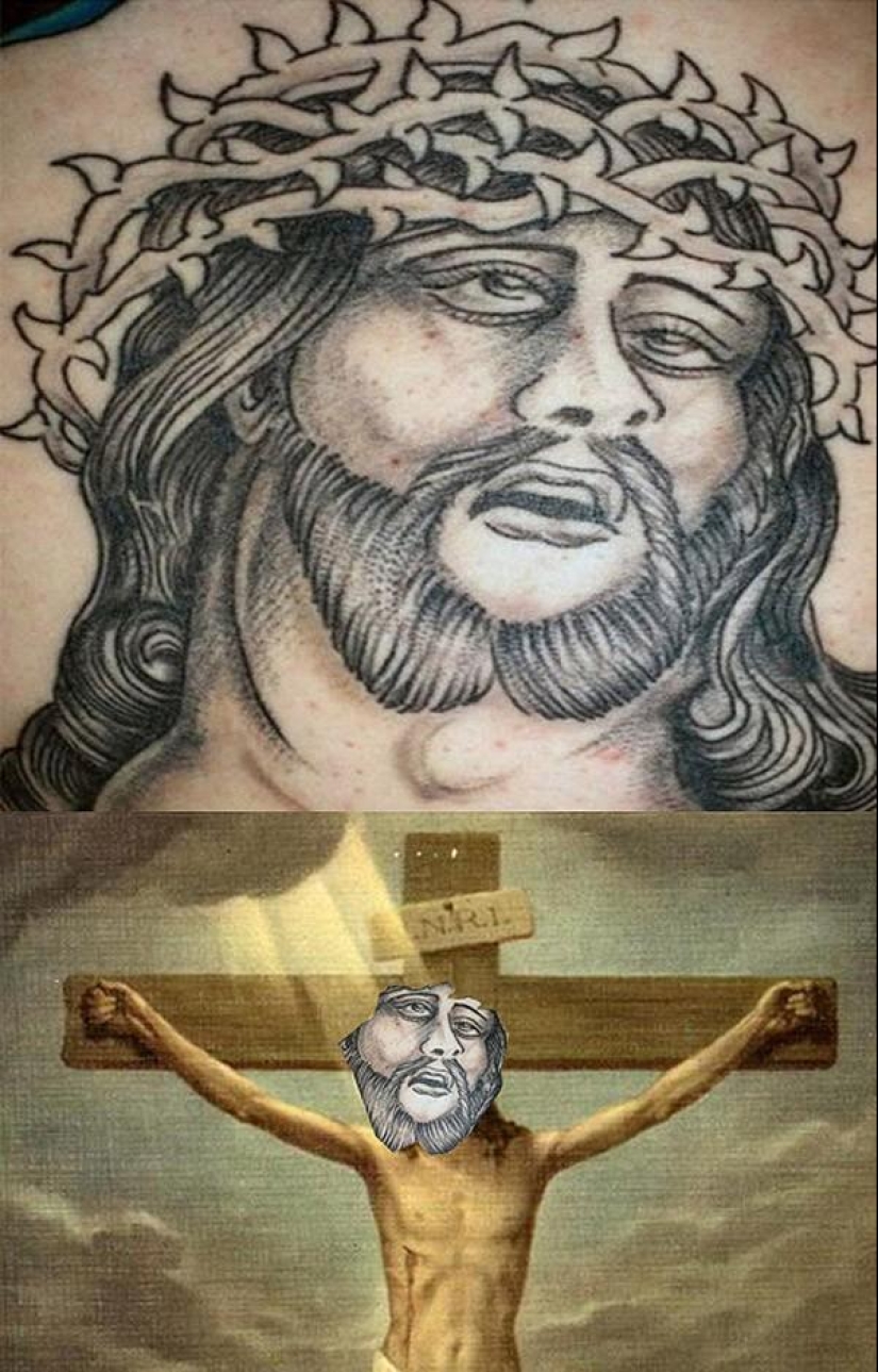 Tatuajes irreales de personas y animales reales. Tatuajes irreales de personas y animales reales.