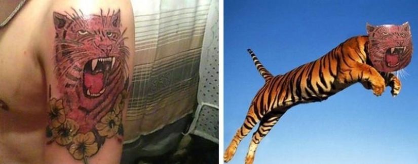 Tatuajes irreales de personas y animales reales. Tatuajes irreales de personas y animales reales.