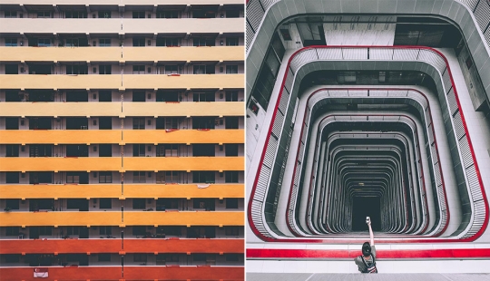 The 20-year-old photographer shoots truly dizzying urban landscapes in different countries