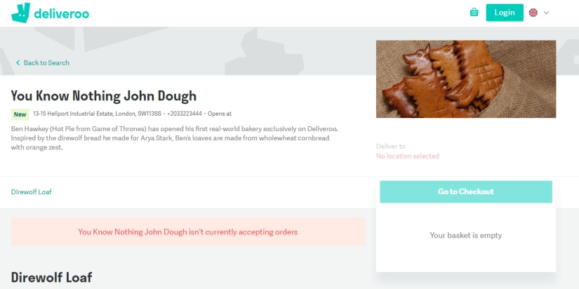 The actor who played the Hot Pie in "Game of Thrones" opened a bakery