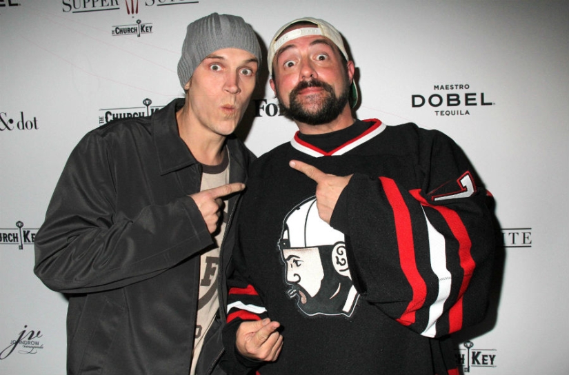 The actors of the movie "Jay and Silent Bob strike back" 16 years ago and now
