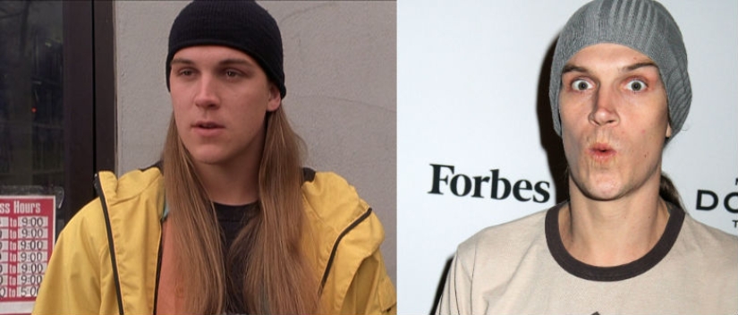 The actors of the movie "Jay and Silent Bob strike back" 16 years ago and now