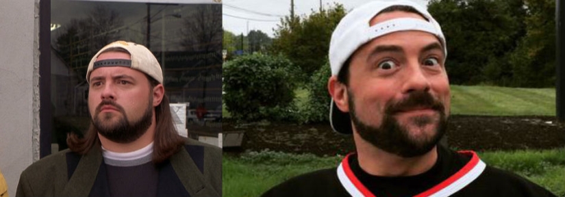 The actors of the movie "Jay and Silent Bob strike back" 16 years ago and now