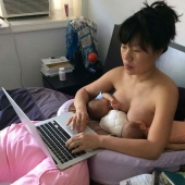 The American artist showed that the birth of children does not mean the end of life