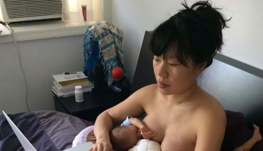 The American artist showed that the birth of children does not mean the end of life