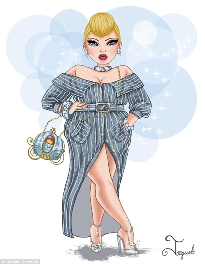 The artist, who was teased for being overweight, painted Disney princesses with luxurious shapes The artist, who was teased for being overweight, painted Disney princesses with luxurious shapes