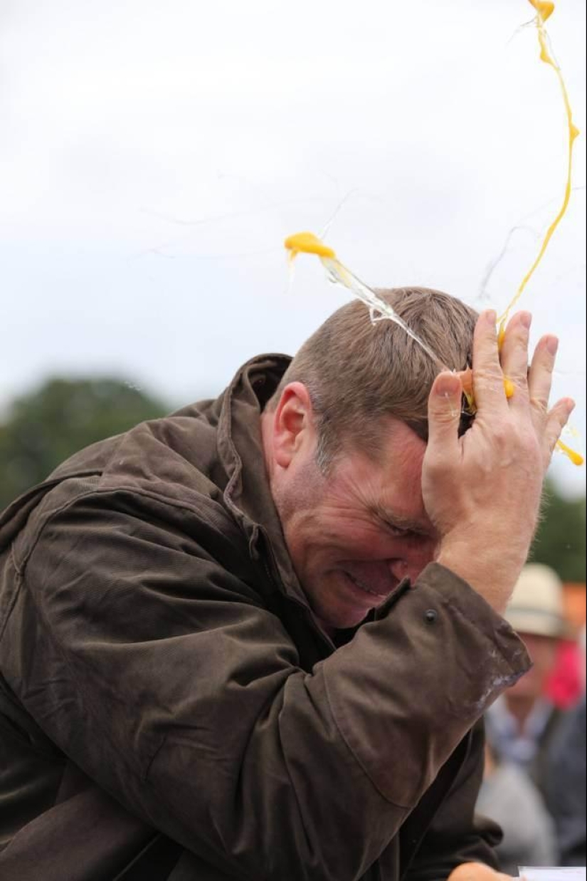 The British held the World Egg Throwing Championship