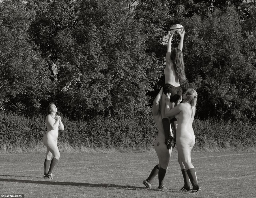 The British women's rugby team took off naked for the calendar The British women's rugby team took off naked for the calendar