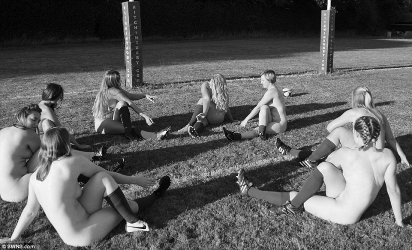 The British women's rugby team took off naked for the calendar The British women's rugby team took off naked for the calendar