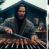 The DALLE-3 neural network sent heroes of films and TV series to the autumn dacha