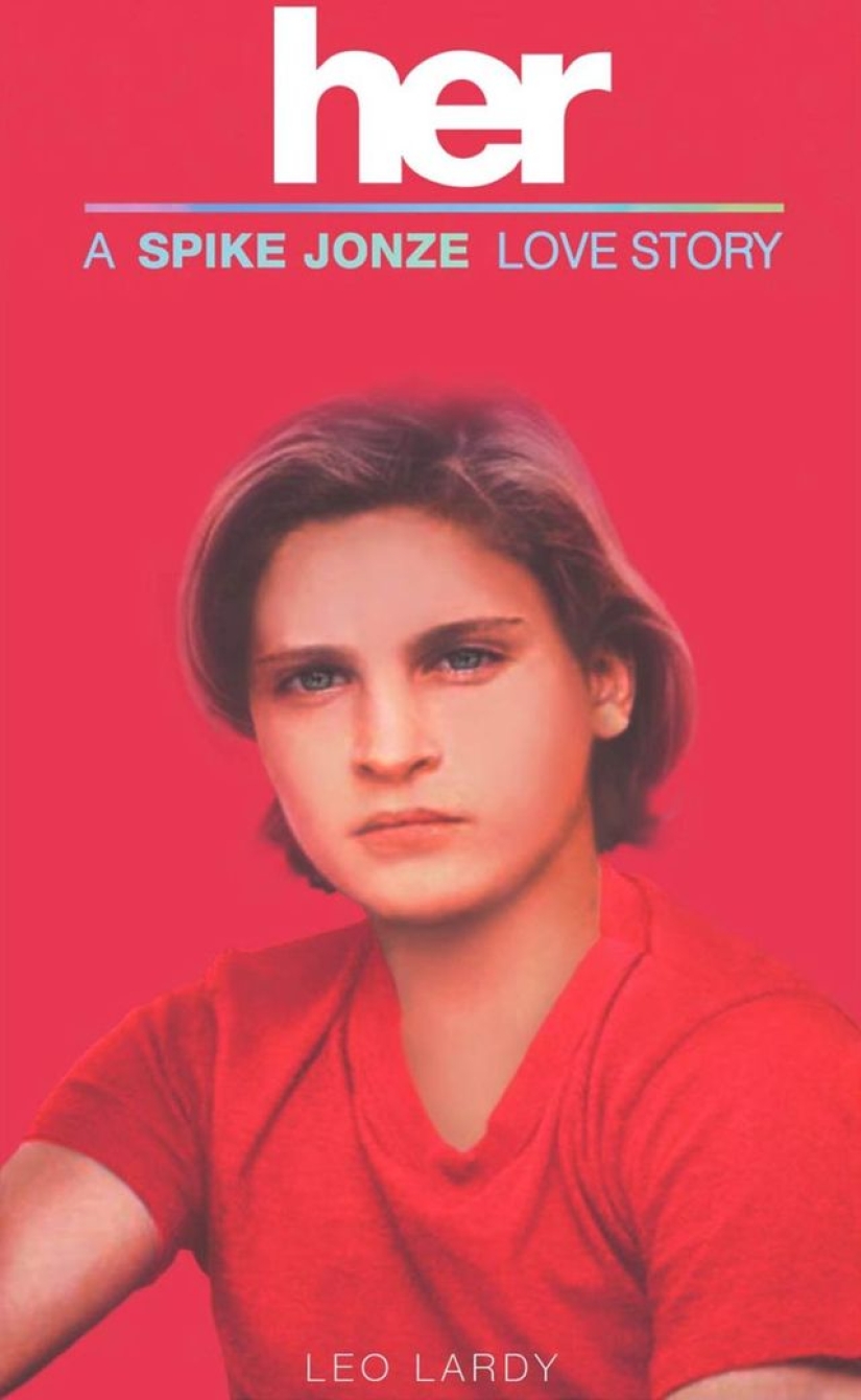 The designer placed children's photos of actors on film posters The designer placed children's photos of actors on film posters