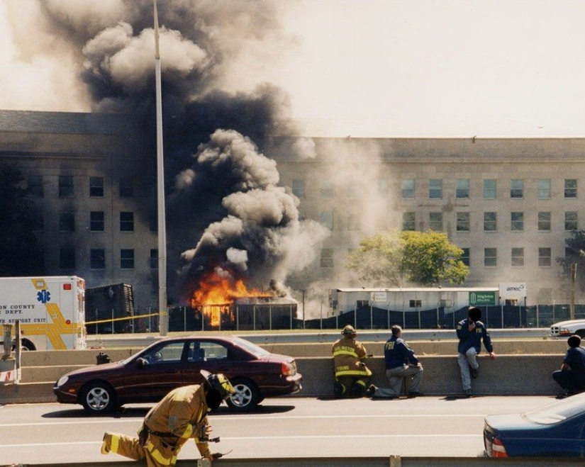The FBI showed previously unknown photos of the Pentagon on September 11