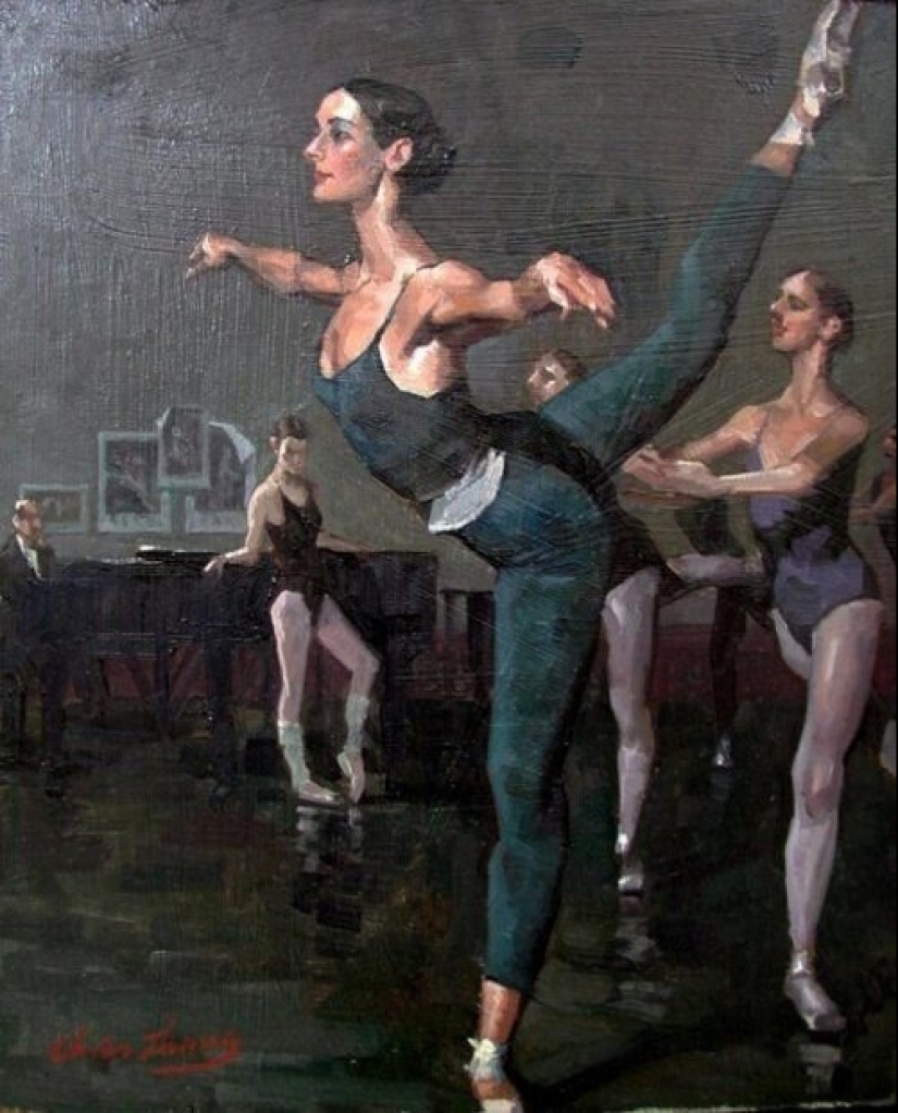 The female figure and its dynamics of movement in ballet in Zhang's paintings The female figure and its dynamics of movement in ballet in Zhang's paintings