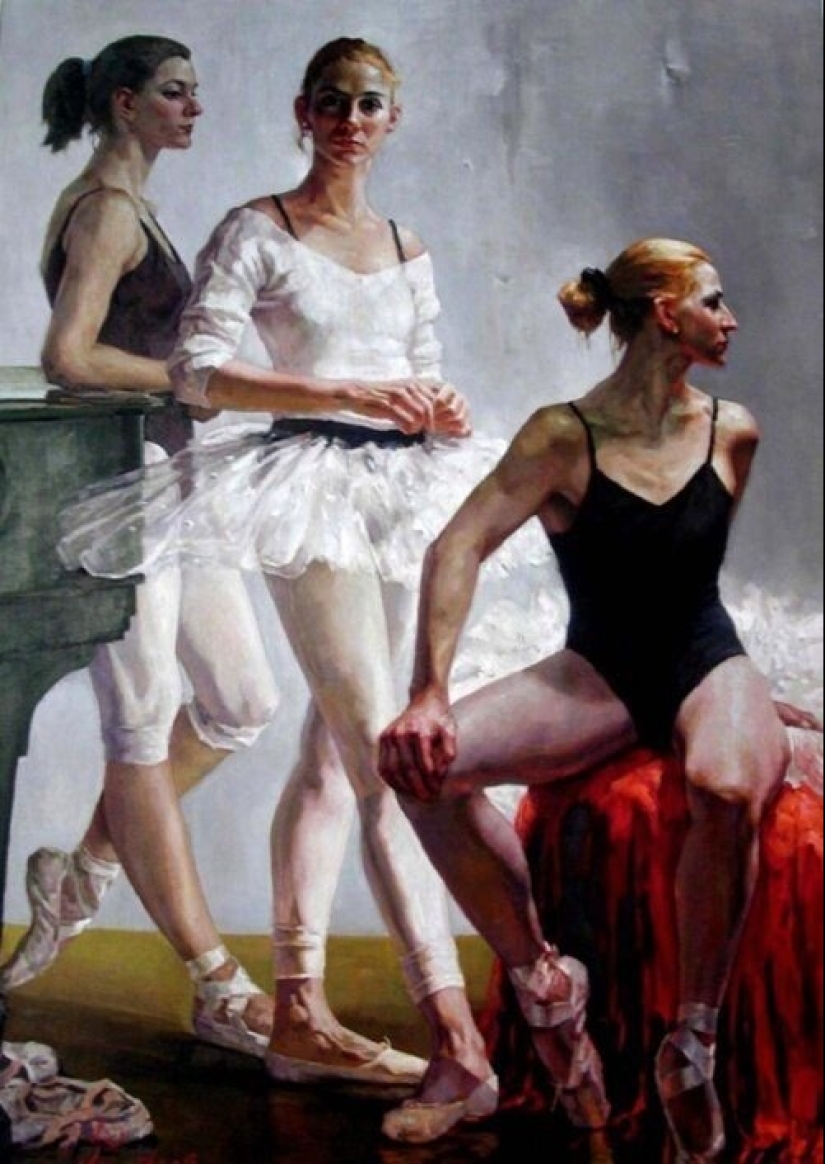 The female figure and its dynamics of movement in ballet in Zhang's paintings The female figure and its dynamics of movement in ballet in Zhang's paintings