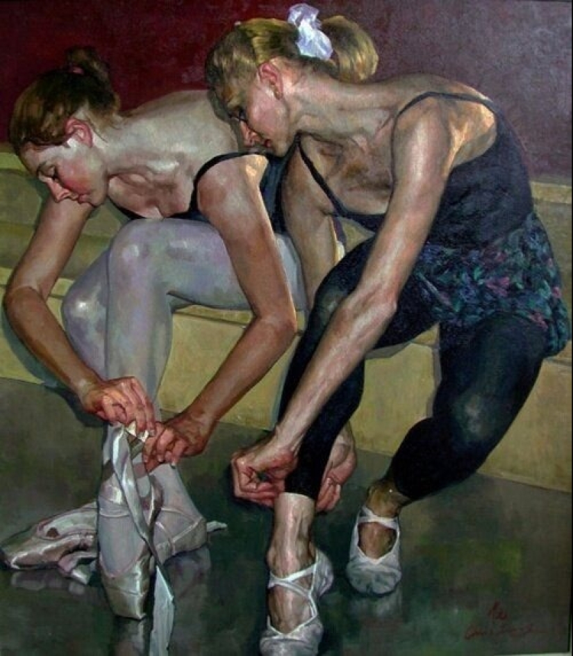 The female figure and its dynamics of movement in ballet in Zhang's paintings The female figure and its dynamics of movement in ballet in Zhang's paintings