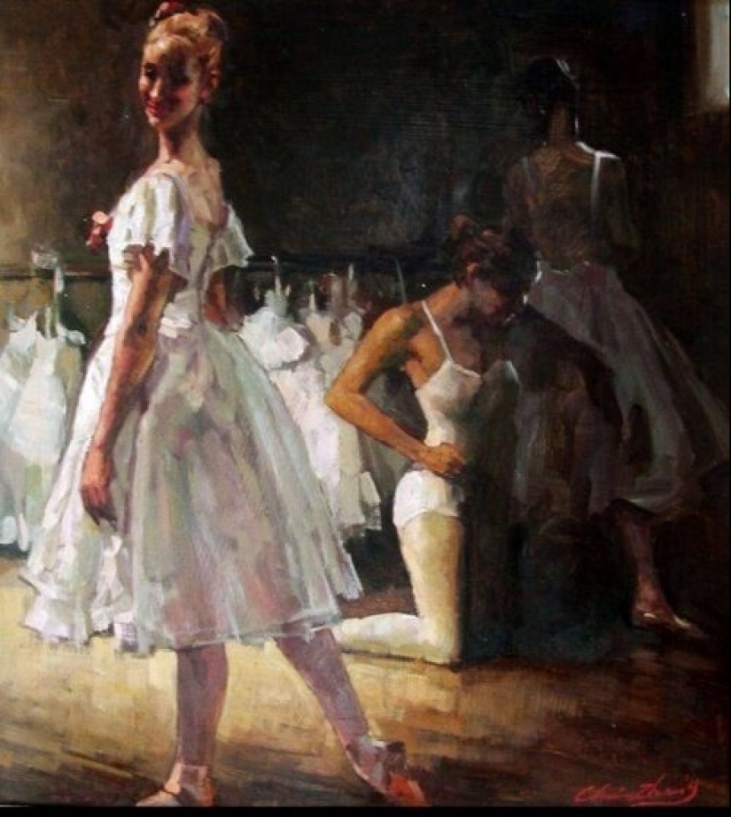 The female figure and its dynamics of movement in ballet in Zhang's paintings The female figure and its dynamics of movement in ballet in Zhang's paintings