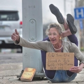 The former Playboy model became a street beggar in her old age