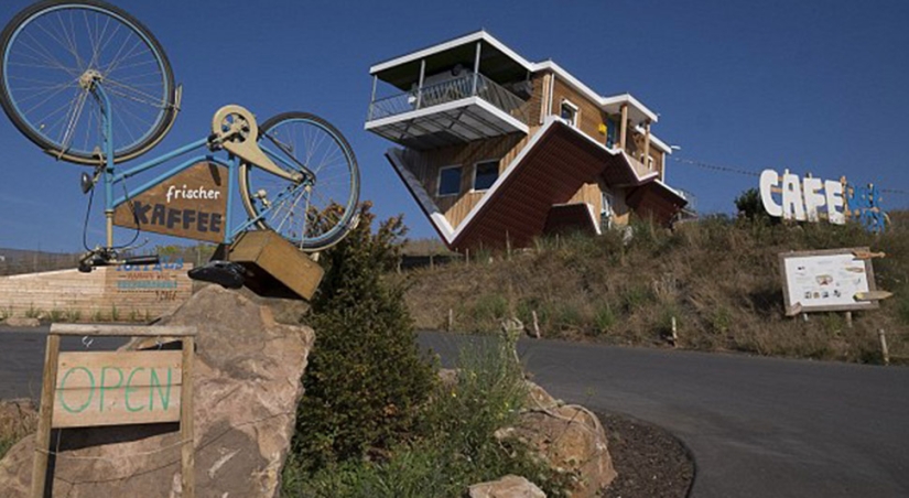 The German cafe, where everything is upside down, is wildly popular with tourists