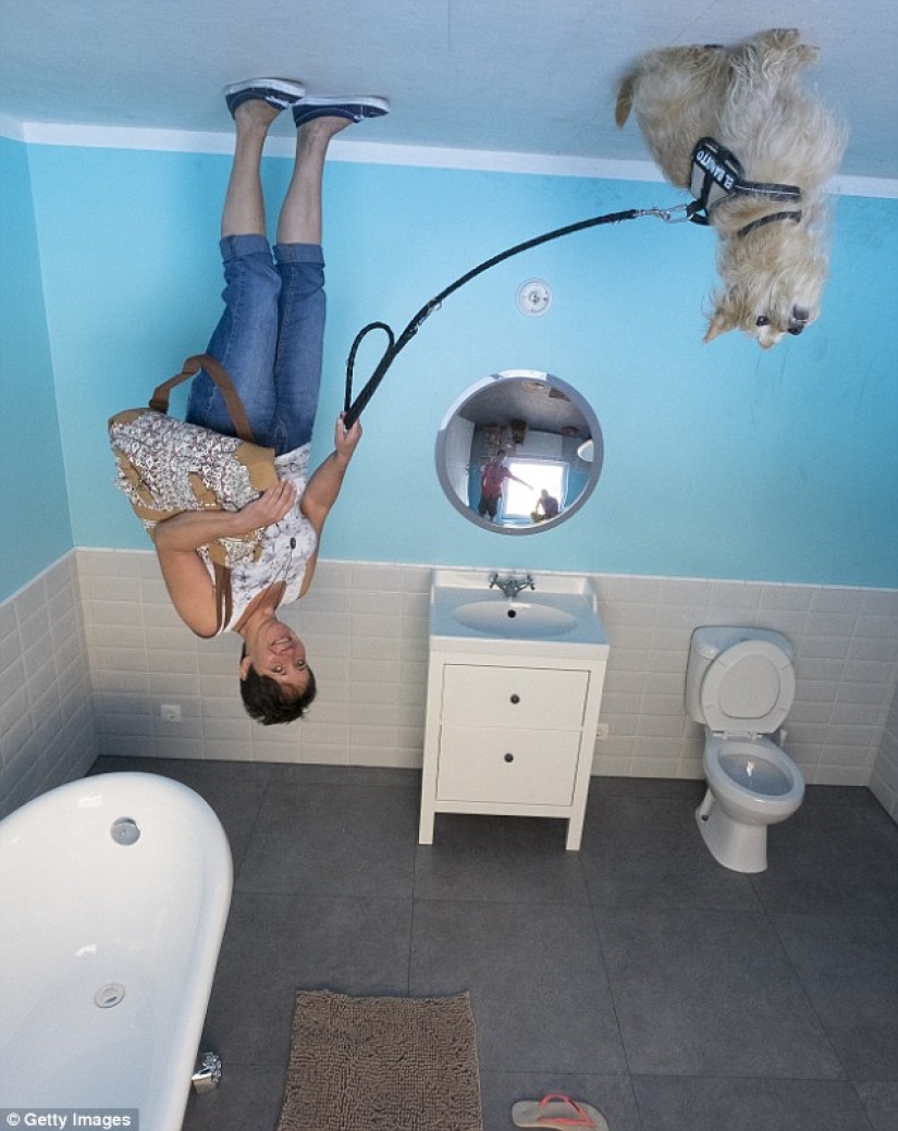 The German cafe, where everything is upside down, is wildly popular with tourists