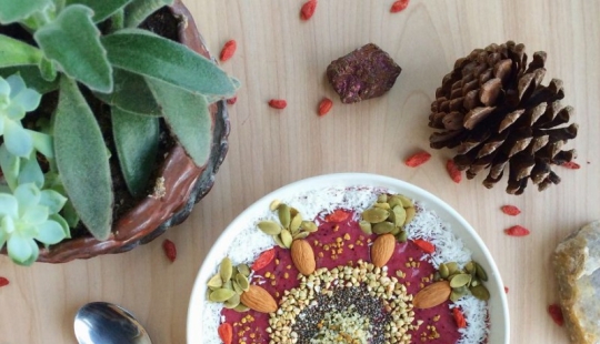 The girl creates real works of art from her vegan dishes The girl creates real works of art from her vegan dishes