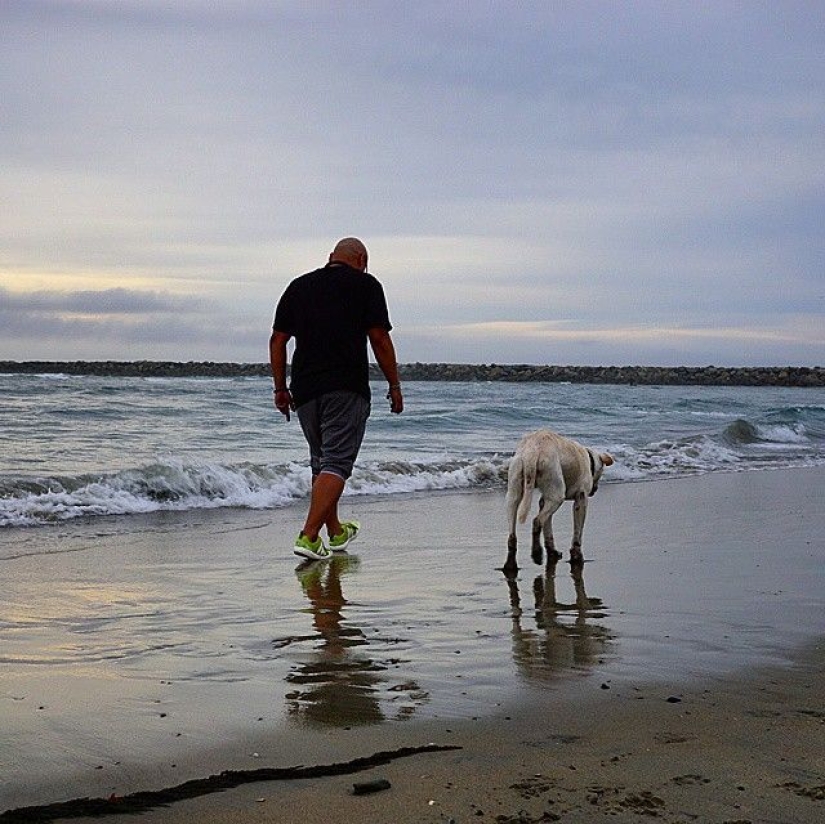 The guy went on a trip with his dog, knowing that this is their last adventure