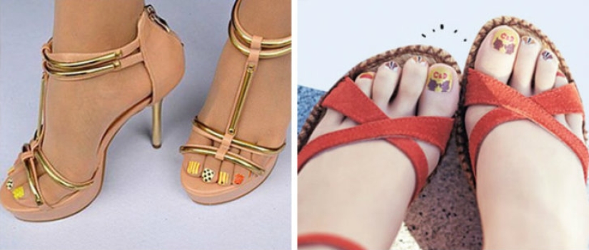 The Japanese came up with tights with a ready-made pedicure