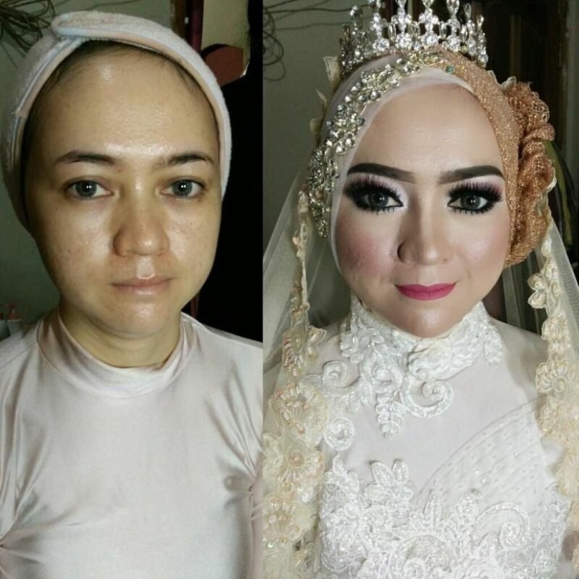 The main thing is for the groom to know: Filipino brides with and without makeup