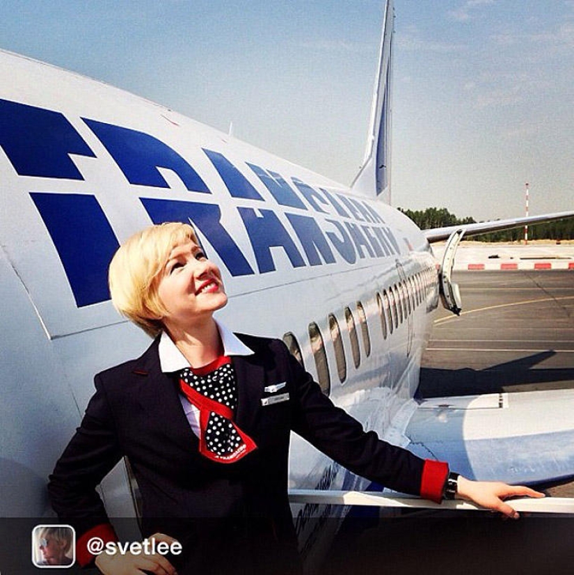 The most beautiful flight attendants in Russia