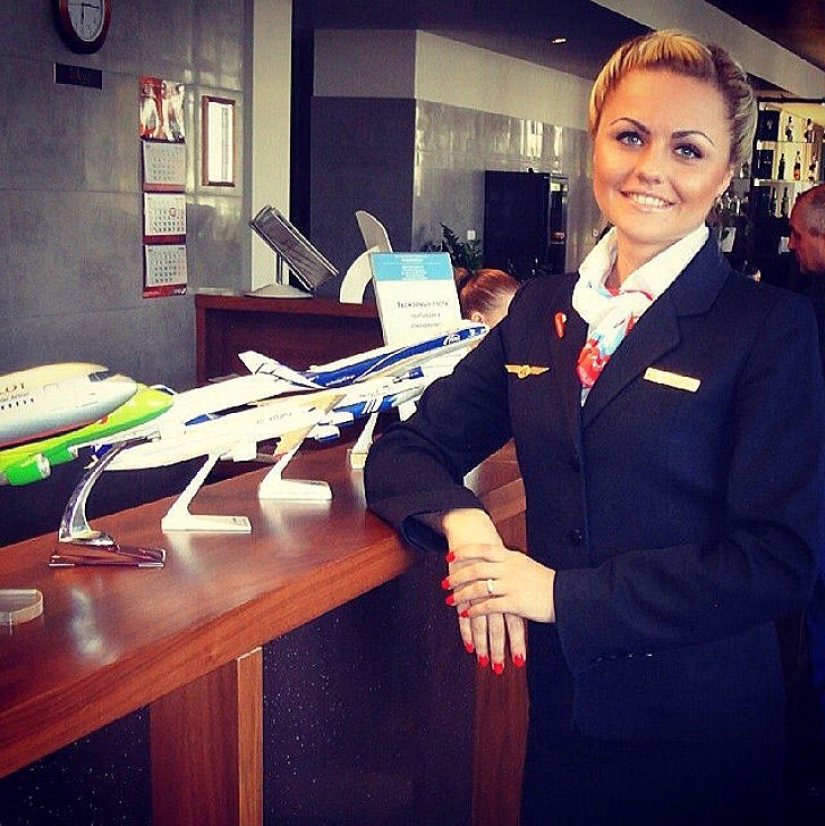 The most beautiful flight attendants in Russia