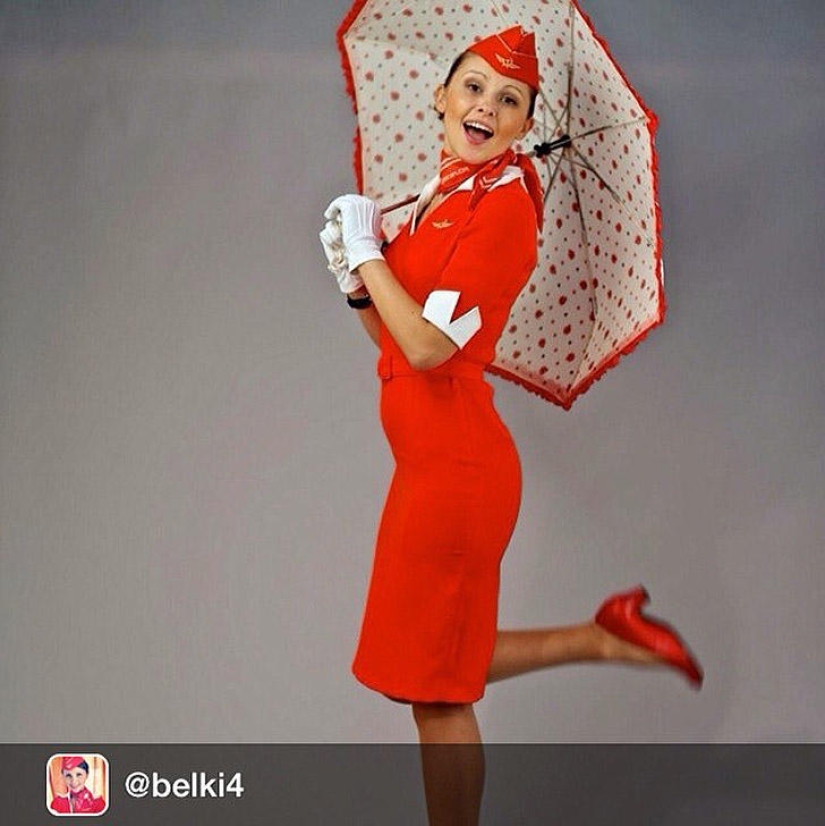 The most beautiful flight attendants in Russia