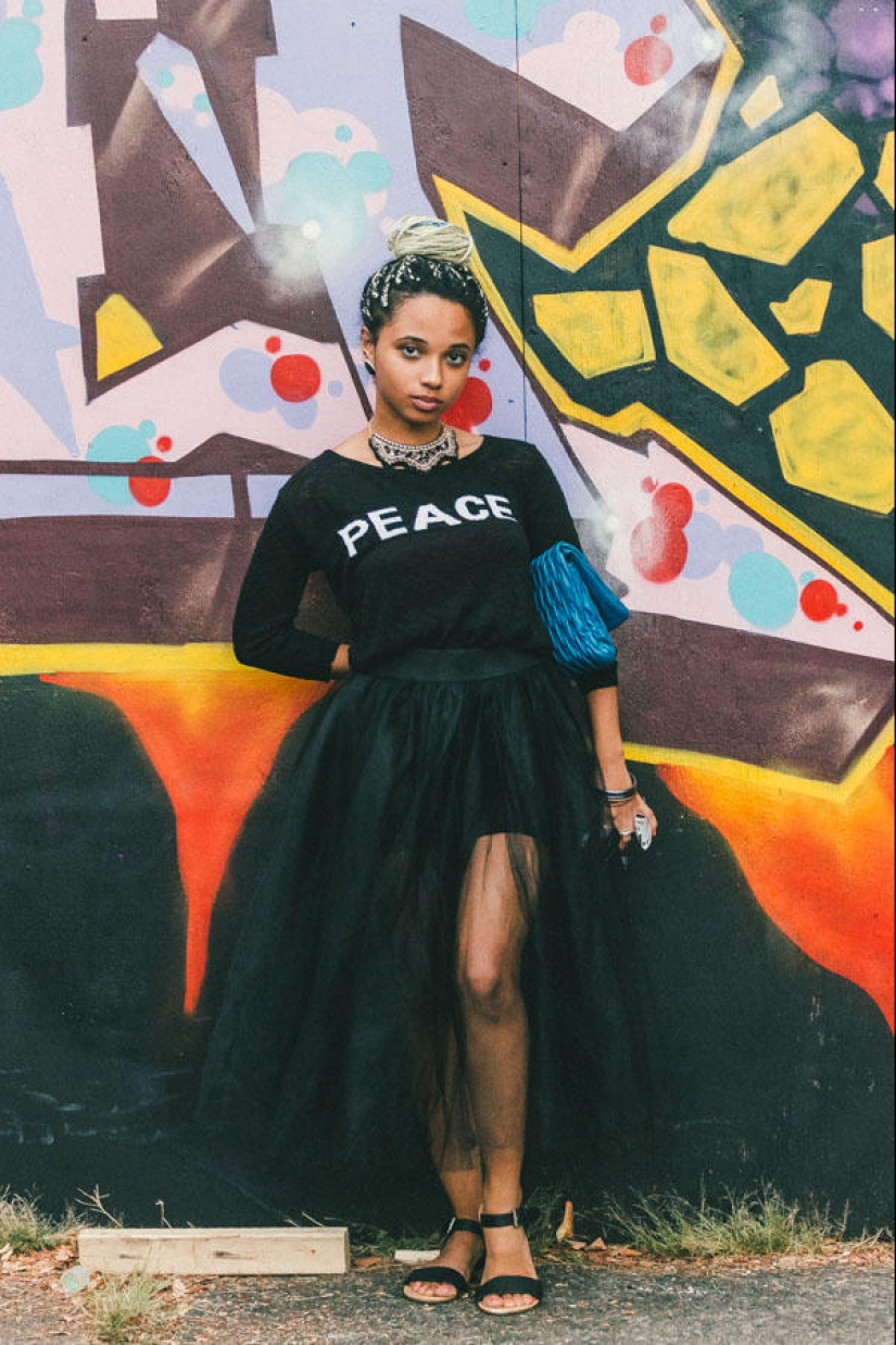 The most stylish and beautiful girls of the festival Afropunk-2014