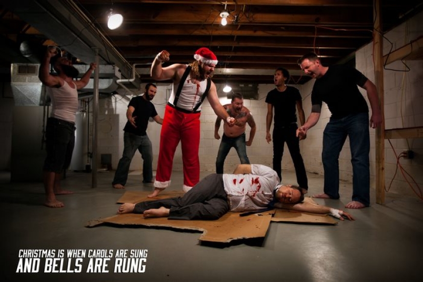 The mother asked her son to stop drinking and make Christmas cards himself, he obeyed